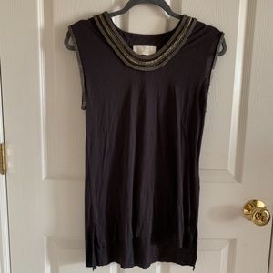 Love Sam Embroidered Blouse With Gold Trim Size M